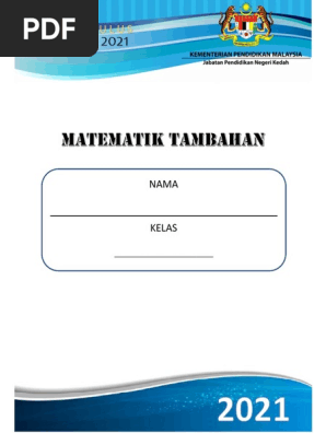 Modul Matematik Tambahan Jpn Kedah Lulus 1 Pdf