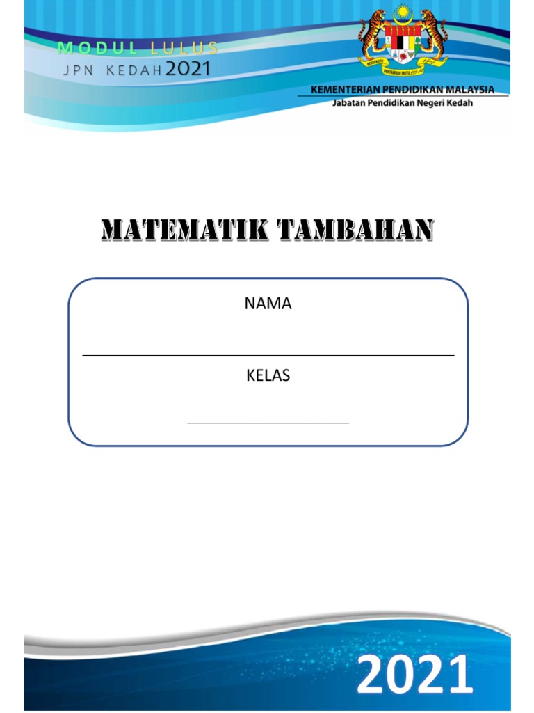 Modul Matematik Tambahan Jpn Kedah Lulus 1 Pdf