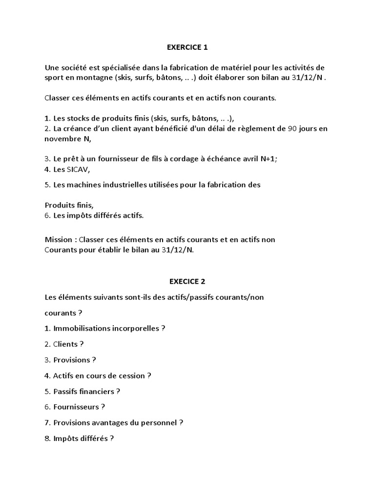 Exercice 1 | PDF