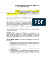 Anexo de Suspensión Convencional de Relacion Laboral Sin Goce de Remuneración. Ale