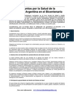Documento PRELIMINAR rio - 22 Puntos Por La Salud en Argentina --- Julio2010 1