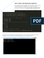 MCD (Maximo Comun Divisor Recursivo) : "Ingrese El Primer Numero/n" "Ingrese El Segundo Numero/n"