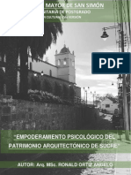 Empoderamiento Psicológico Del Patrimonio Arquitectónico de Sucre