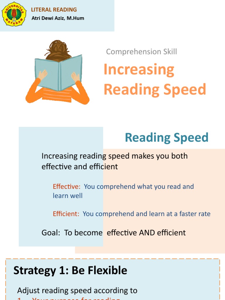 11 Increasing Reading Speed (1) 2 PDF Speed Reading Cognition