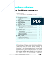 Thermodynamique Chimique: Application Aux Équilibres Complexes