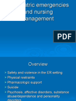 Psychiatric Emergencies and Nursing Management
