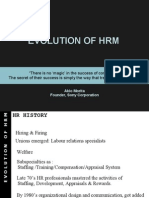 Evolution of HRM