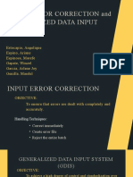 Input Error Correction and Generalized Data Input System