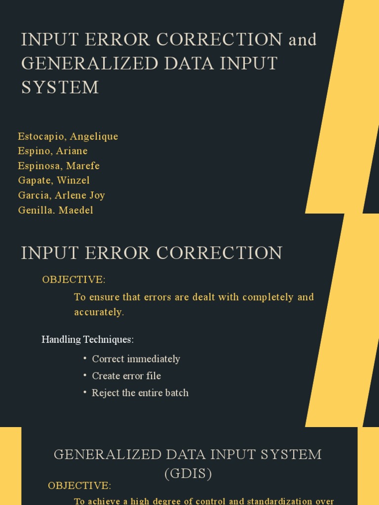 Input Error Correction and Generalized Data Input System | PDF
