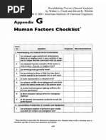 Human Factors Checklist