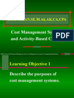 DR - Burhan, Se, M.Ak, Ak, Ca, Cpa: Cost Management Systems and Activity-Based Costing