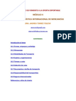 Módulo 4 Tema 14 - Logística Internacional de Mercancías: Diplomado de Fomento A La Oferta Exportable