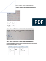 Tarea de Expresiones Algebraicas