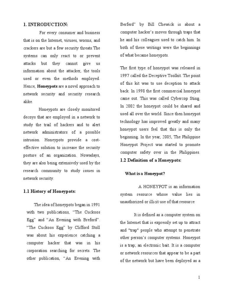 Honey Pots PDF Email Spam Computer Network