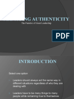 Managing Authenticity: The Paradox of Great Leadership
