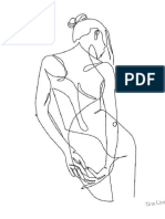 Line Art Woman From Behind' by One Line Art