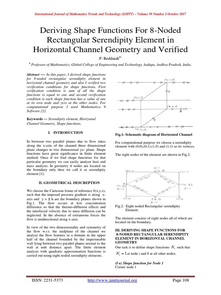 How To Derive Shape Function Serendipity Element | PDF | Cartesian ...