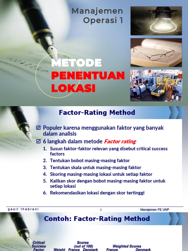 Metode Penentuan Lokasi | PDF