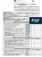 Ficha de Monitoreo Docente - Secundaria