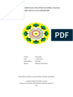 Laporan Sementara Praktikum Fisika Dasar