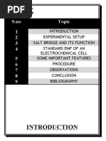 Chemistry Project On Electrochemical Cell