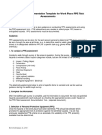 PPE Risk Assessment Document