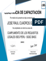 Certificado de Los Requisitos Legales Iseg Peru