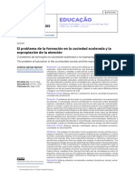 El problema de la formación en la sociedad acelerada y la expropiación de la atención