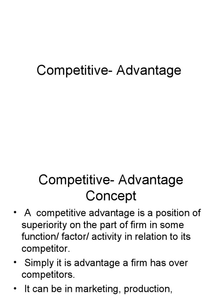 Competitive Advantage | PDF | Competitive Advantage | Strategic Management