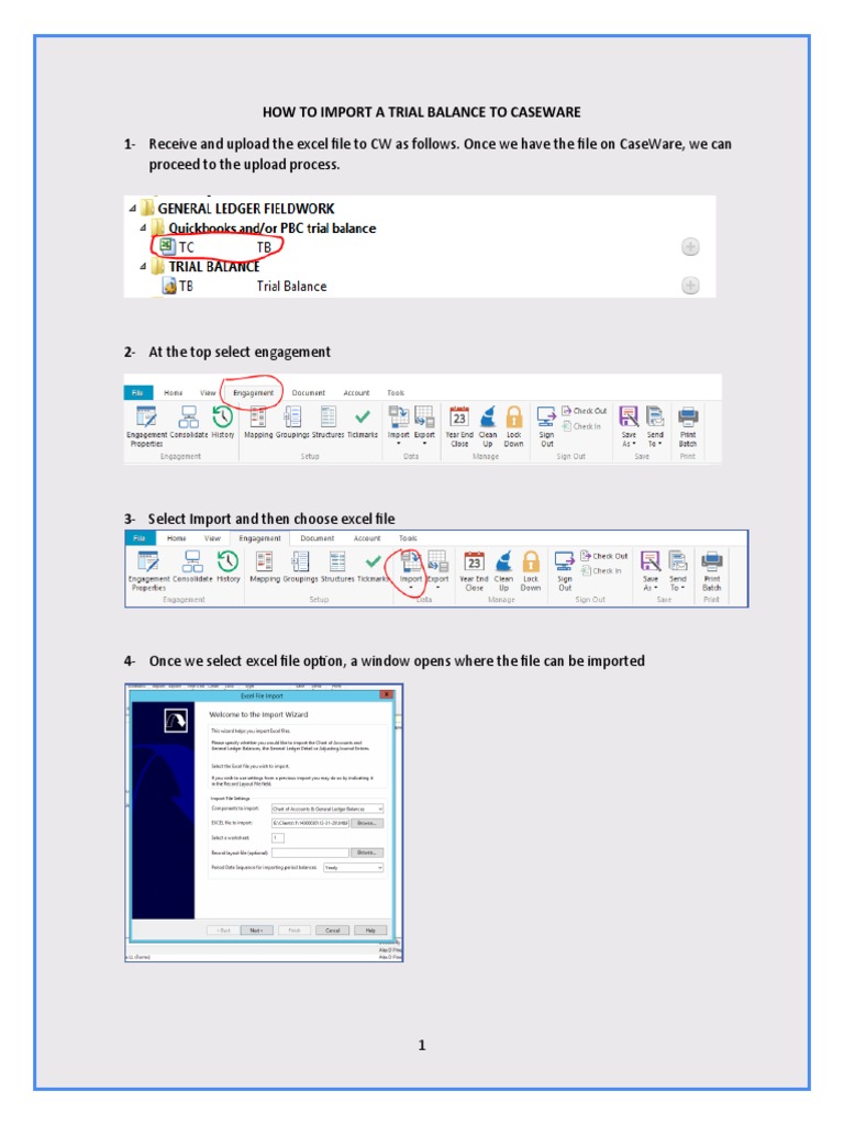 Importing Trial Balance to CaseWare Guide | PDF | Finance & Money ...