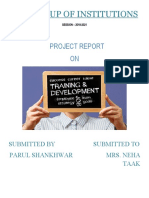 Hec Group of Institutions: Project Report ON