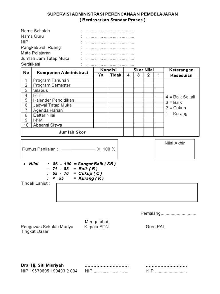 Instrumen Sup Gpai | PDF
