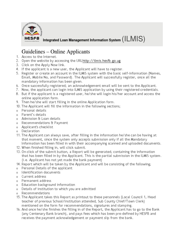 ILMIS Online Application Guidelines | PDF | World Wide Web | Internet & Web