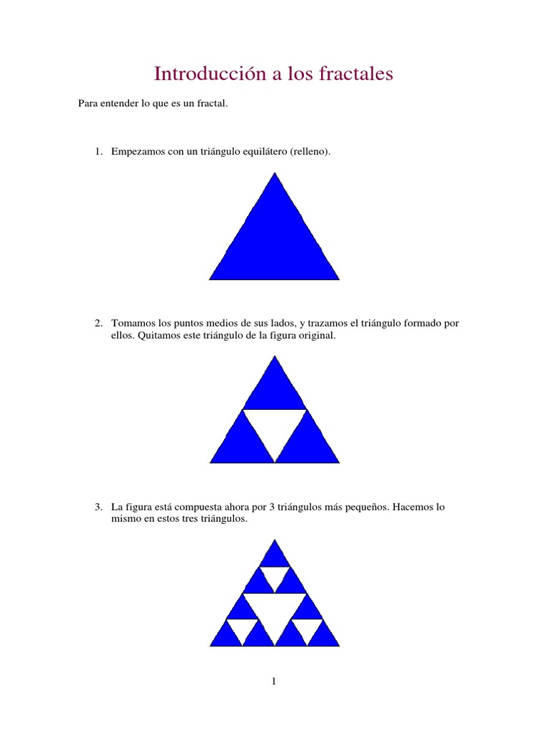 Fractales: Dibujo del Triángulo de Sierpinski | PDF | Conjunto ...