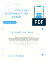 How Do I Speak To Someone at Air Canada