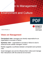 Introduction to Management Environment and Culture