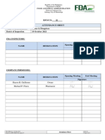 Attendance Sheet Drugstore