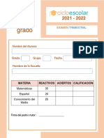 1°? Exam - Trim I 2021-2022