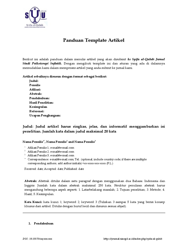 Indonesia Template SaQ APA 6th PDF