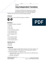 Manipulating Independent Variables: Problem