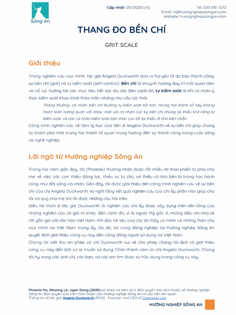 Grit Scale Vietnamese Ver PDF