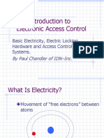 Introduction To Electronic Access Control: Basic Electricity, Electric Locking Hardware and Access Control Systems