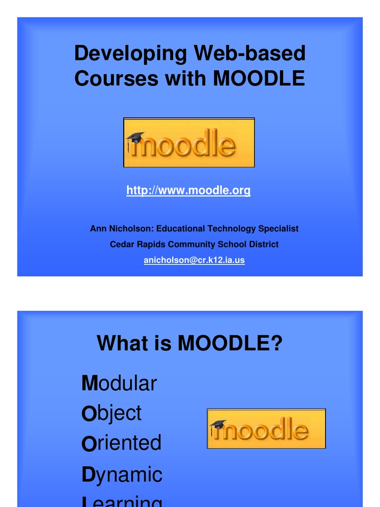 MOODLE Course Development Guide | PDF | Moodle | Educational Technology