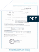 Cerrificado de Manómetro para Prueba Hidrostática