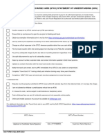 Dod Government Travel Charge Card (GTCC) Statement of Understanding (Sou)