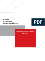 Izvješće o Obavljenoj Reviziji Usklađenosti Hrvatske Narodne Banke Za 2020.
