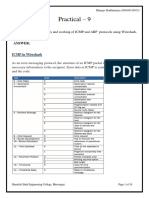 Practical - 9: AIM: Analyze The Headers and Working of ICMP and ARP Protocols Using Wireshark