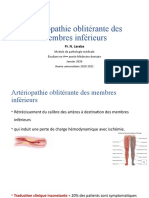 Pathologie Vasculaire Artériopathie Oblitérante Des Membres Inférieurs PR N Laraba Commentaire Audio