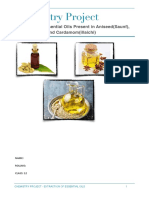 Name: Rollno: CLASS: 12: Chemistry Project - Extraction of Essential Oils 1