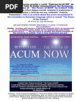 Download Despre Puterea Lui ACUMAbout  The Power of NOW  by MIRAHORIAN SN53606252 doc pdf